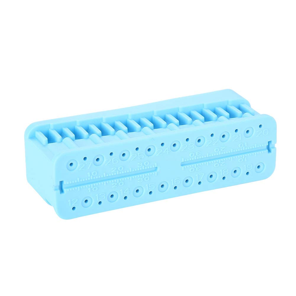 **Endo Block ProTaper File Ruler - Professional Dental Measuring Tools Holder Stand (Blue) - Precise Measurement for Endodontic Procedures & Dental Clinics**
