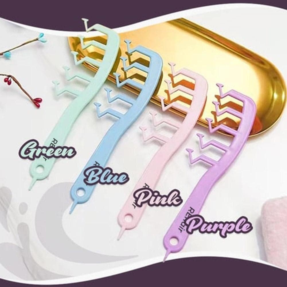 REhair Z-Shaped Hair Slit Comb - Professional Hair Volumizing & Sectioning Styling Tool for Curly, Wavy & All Hair Types (Green) - Perfect for Salon Styling, Home Hair Care & DIY Hairstyles