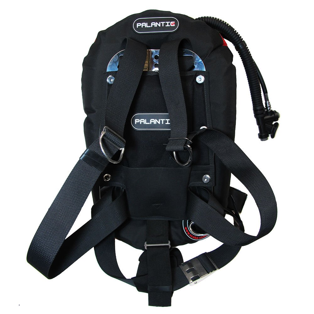 Palantic Xtreme Donut Wing Single Scuba Tank with Stainless Steel Backplate & Harness - Complete Diving Set for Recreational & Technical Divers