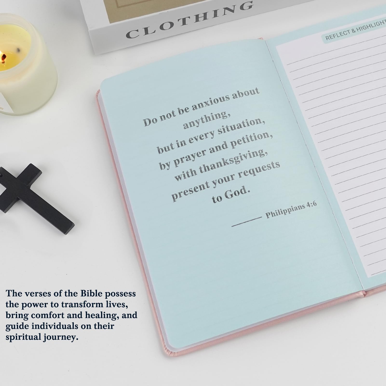 Pink Prayer Journal for Women & Men - Bible Study Journal with Prompts, Scripture Verses & Devotional Guide - 60 Week Christian Journal for Spiritual Growth | Perfect for Daily Devotion, Bible Study Groups & Personal Reflection