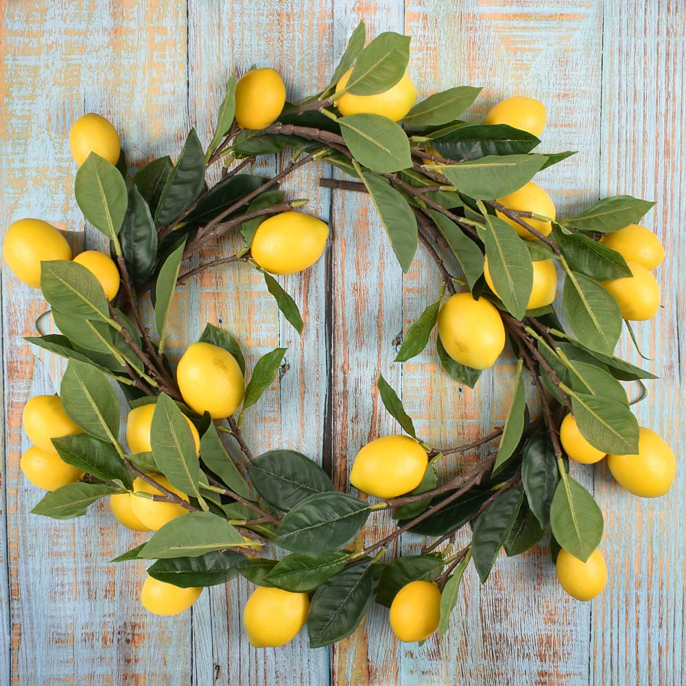 Highly Realistic Artificial Lemon Branches - Lifelike Fake Lemon Stems for Vase, Home & Party Decor (1 Piece) | Perfect for Wedding Centerpieces, Table Arrangements & DIY Floral Displays