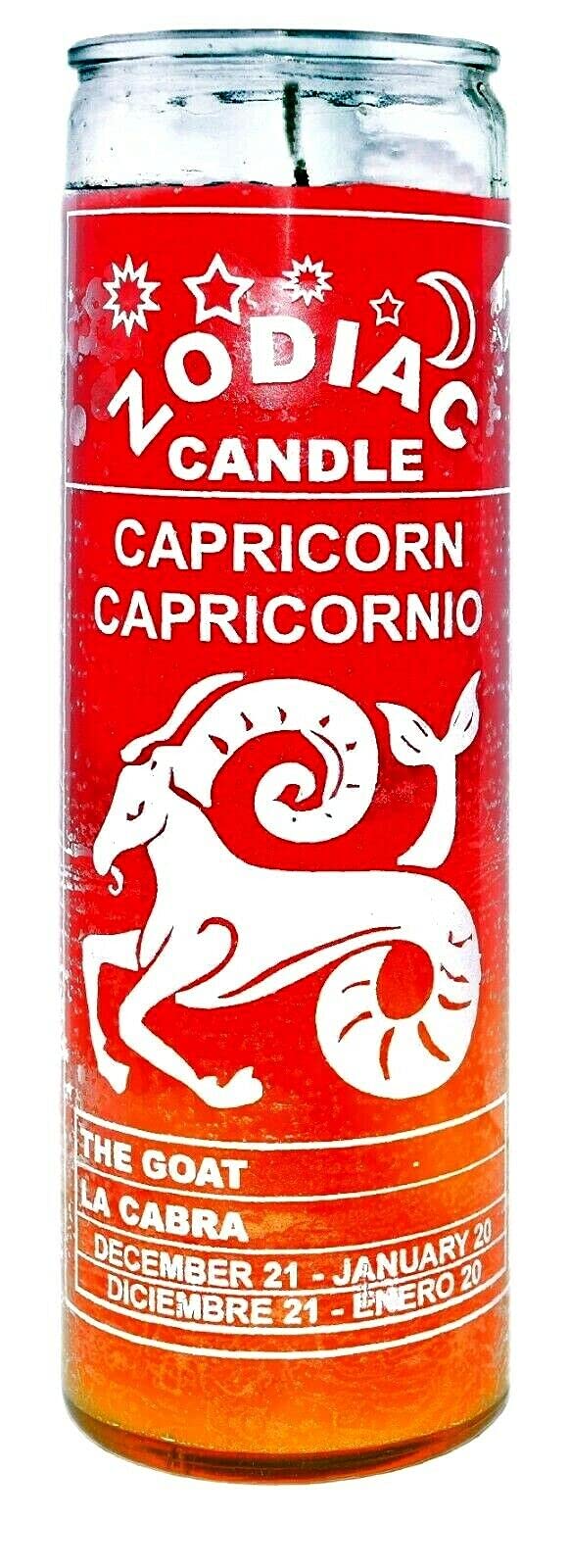 1 PC Zodiac Capricorn Scented Candle - Red & Gold Color, 120 Hours Burn Time - Perfect for Home Decor, Meditation & Relaxation Gifts