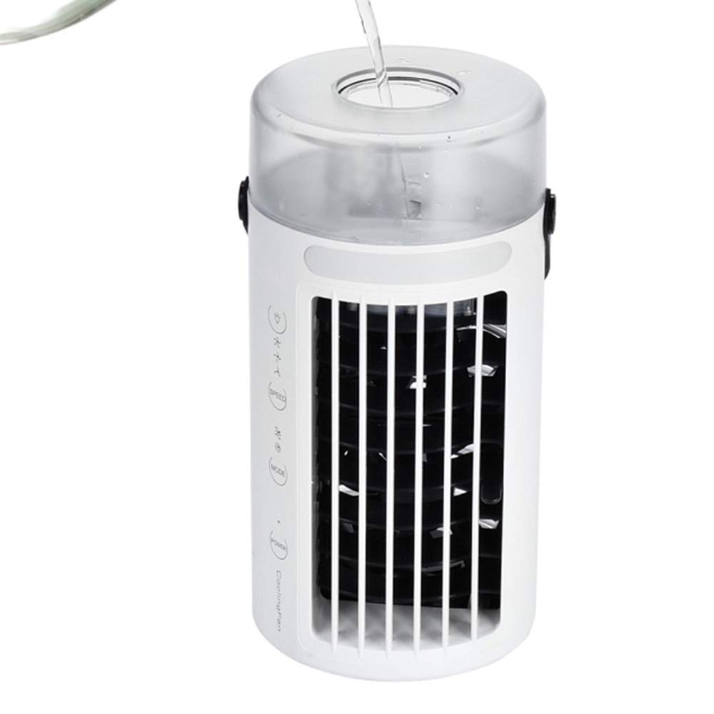 Mini Desktop Negative Ion Cooling Fan with Humidifier & Night Light - USB Portable Silent Air Purifier for Home, Office, and Bedroom - Perfect for Summer Cooling, Air Freshening, and Nighttime Use