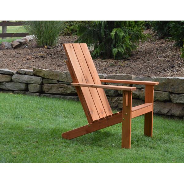 Premium Western Red Cedar Modern Adirondack Chair - Weather-Resistant Outdoor Patio Furniture for Garden, Poolside & Backyard Relaxation