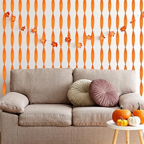 6 Rolls Orange Crepe Paper Streamers (1.8
