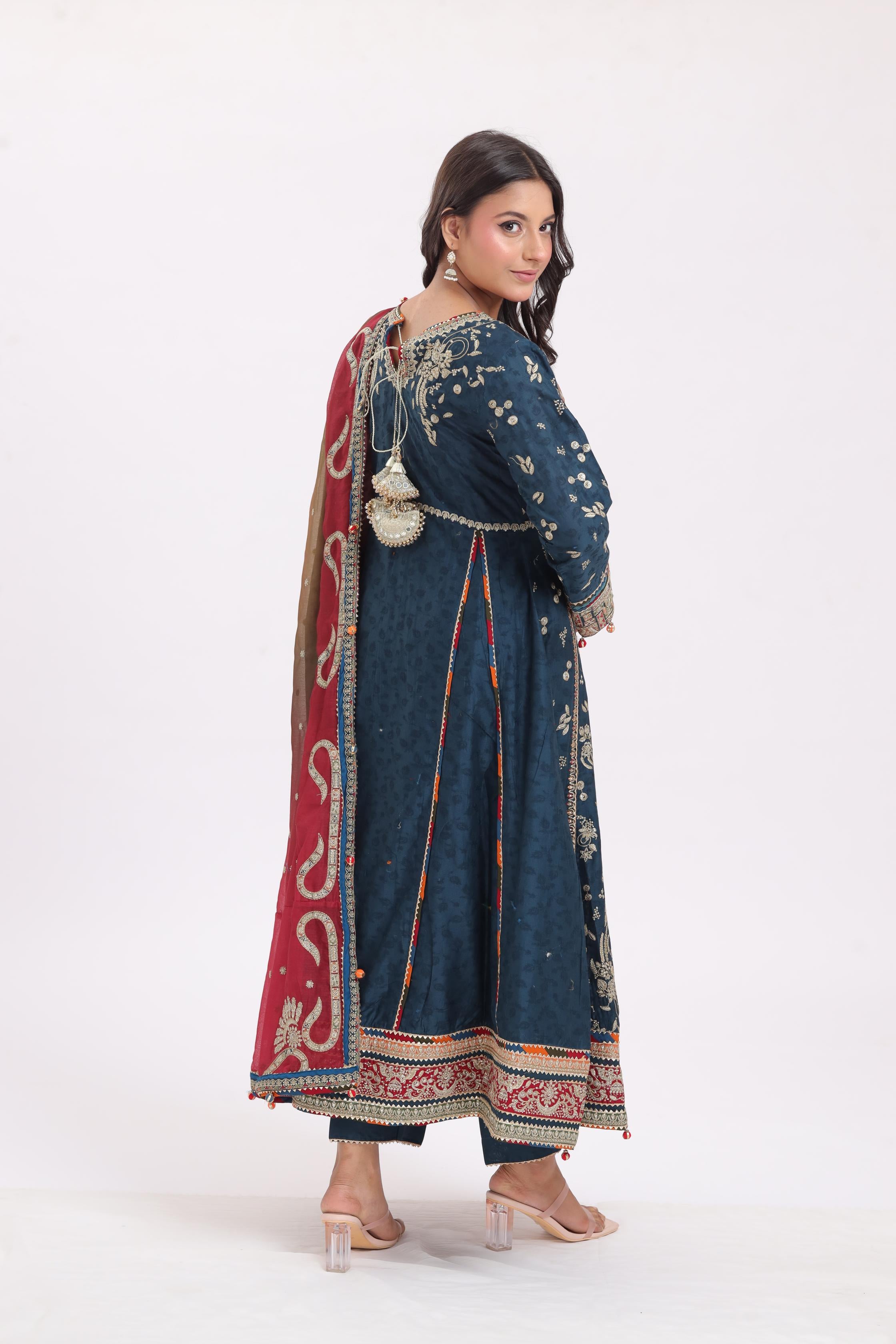Jazmin Shahkaar Luxury Lawn Stitched Dress - Elegant Floral Design 3 for Women | Perfect for Weddings, Parties & Special Occasions