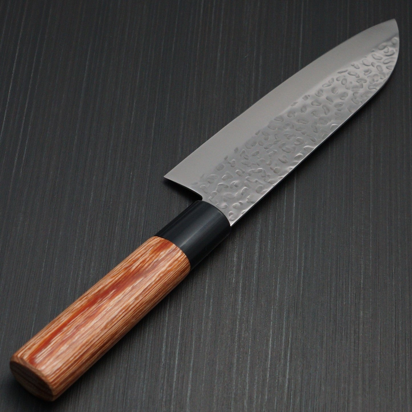 Premium Kanetsune Seki Hammered Finish DSR 1K6 Santoku Knife 165mm - Japanese High Carbon Steel Kitchen Knife for Professional Chefs & Home Cooking - Perfect for Slicing, Dicing & Chopping Vegetables, Meat & Fish