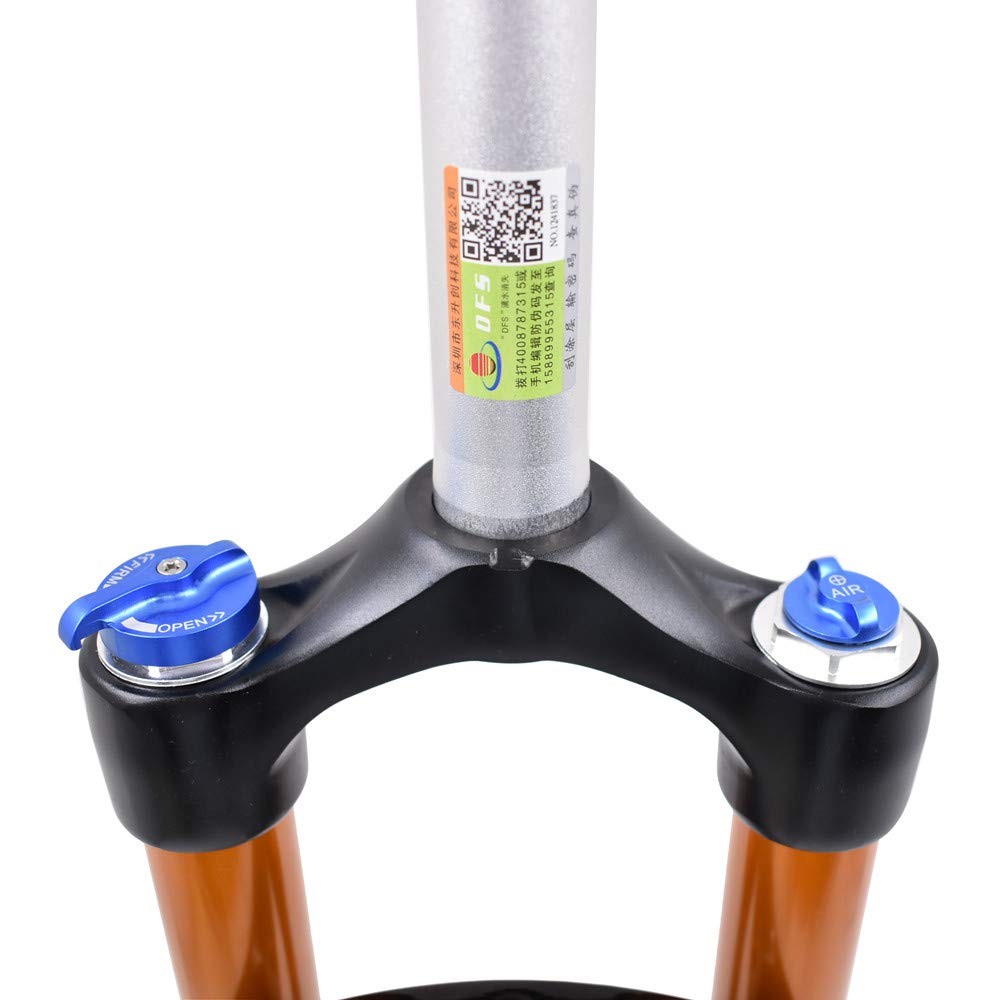 DFS 1.55KG Air Fork Civet Series Suspension MTB Fork - 26/27.5/29 Inch QR 9x100 - Remote & Manual Lockout - Lightweight Mountain Bike Fork for Trail, Cross-Country & Downhill Riding