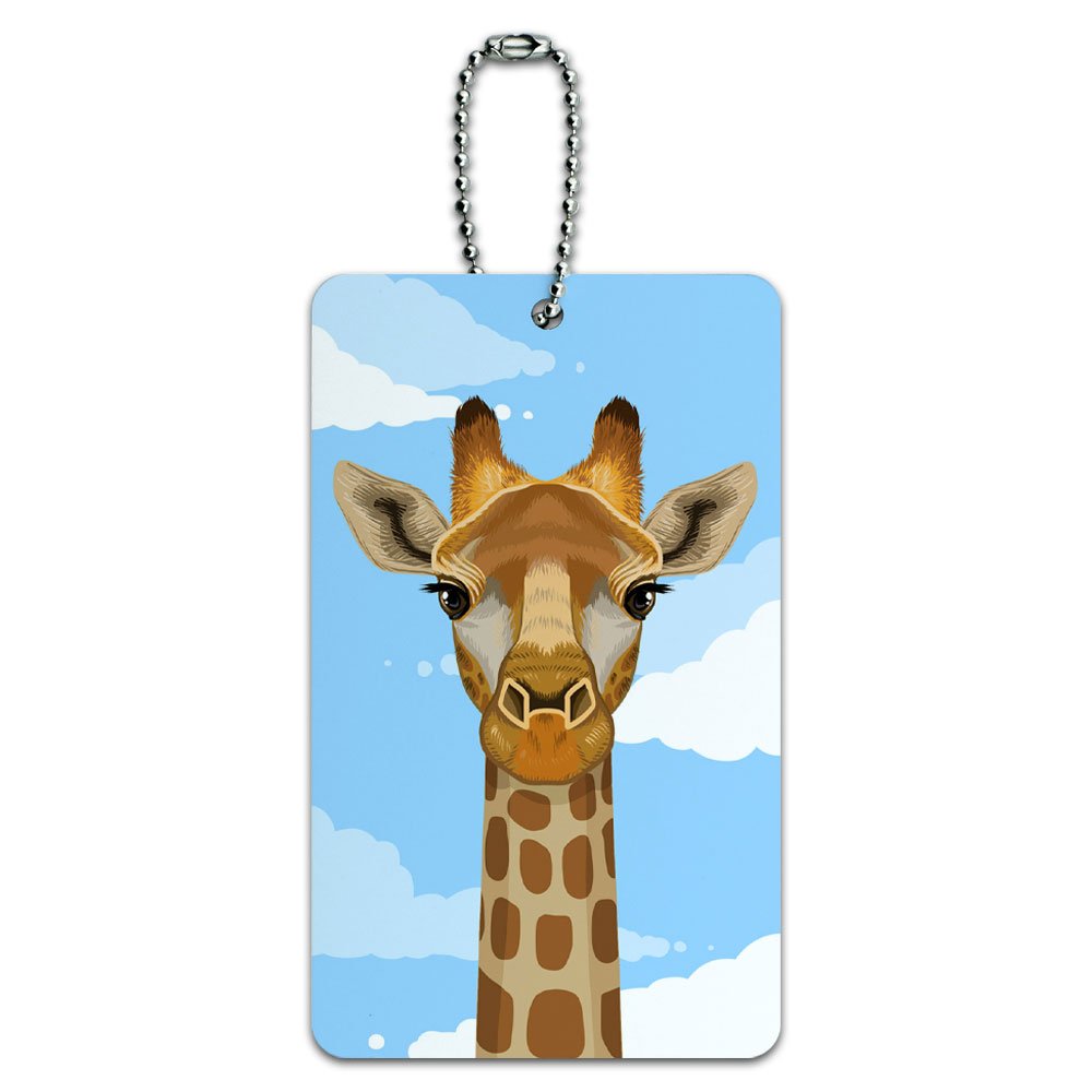 Giraffe in Sky - Durable Safari Animal ID Luggage Tag for Suitcases & Carry-Ons | Perfect for Travel, Airports & Adventure Trips