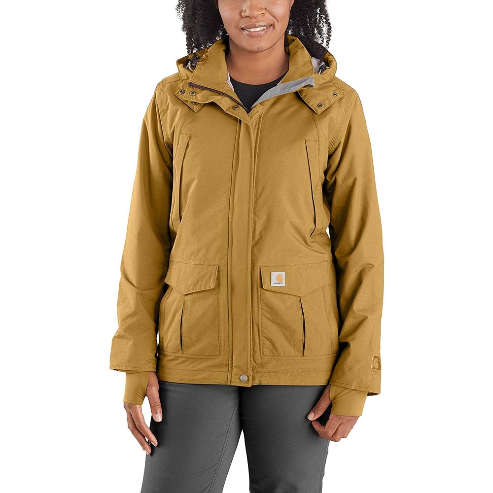 Carhartt Women's Shoreline Jacket - Water-Resistant Windbreaker with Hood (Regular & Plus Sizes) for Outdoor Work, Hiking & Casual Wear