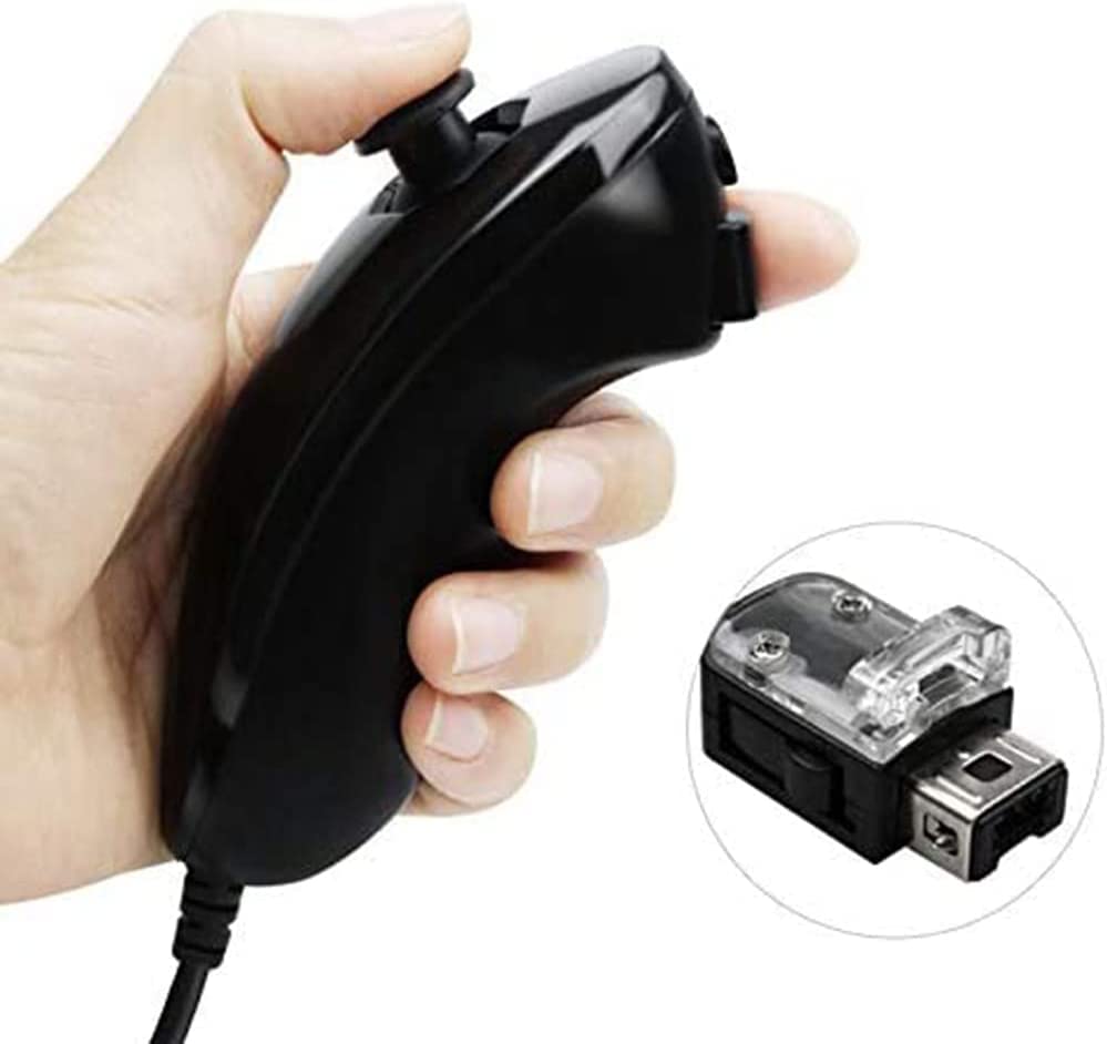 Original Title: Hand Curved Joystick Handle Controller for Wii Nunchuck Remote Controller Replacement Kit (Red)    Optimized Title: **Wii Nunchuck Replacement Joystick Controller - Hand-Curved Ergonomic Design, Red - Perfect for Gaming, Fitness & Party Games**