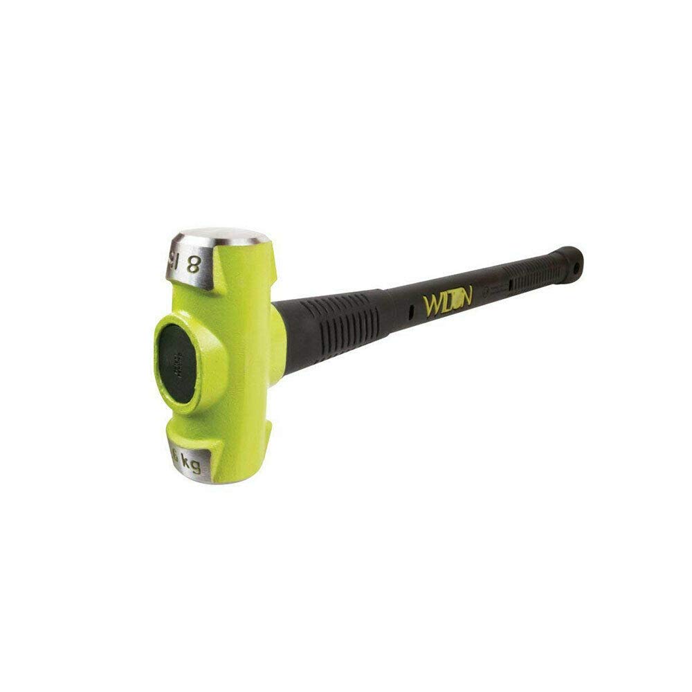 Wilton 20836 BASH 8-Pound Sledge Hammer with 36-Inch Unbreakable Fiberglass Handle - Heavy-Duty Demolition Tool for Construction, Metalwork & DIY Projects