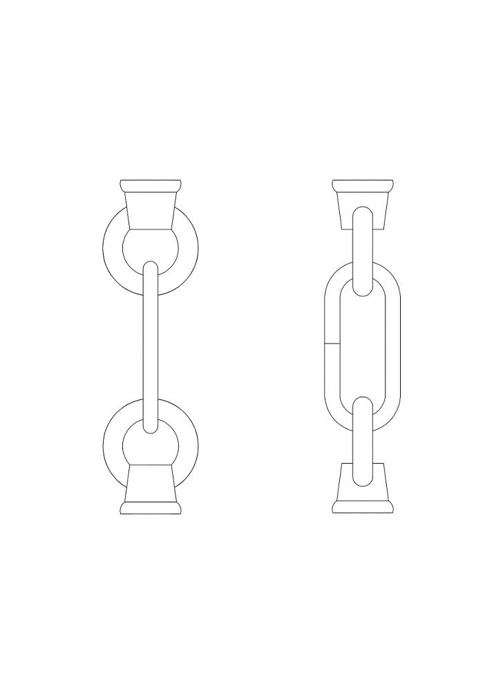 Generation Lighting 9122-05 Traditional Style Link and Loop Ceiling Fixture - Chrome Finish for Dining Room, Bedroom or Living Room Lighting