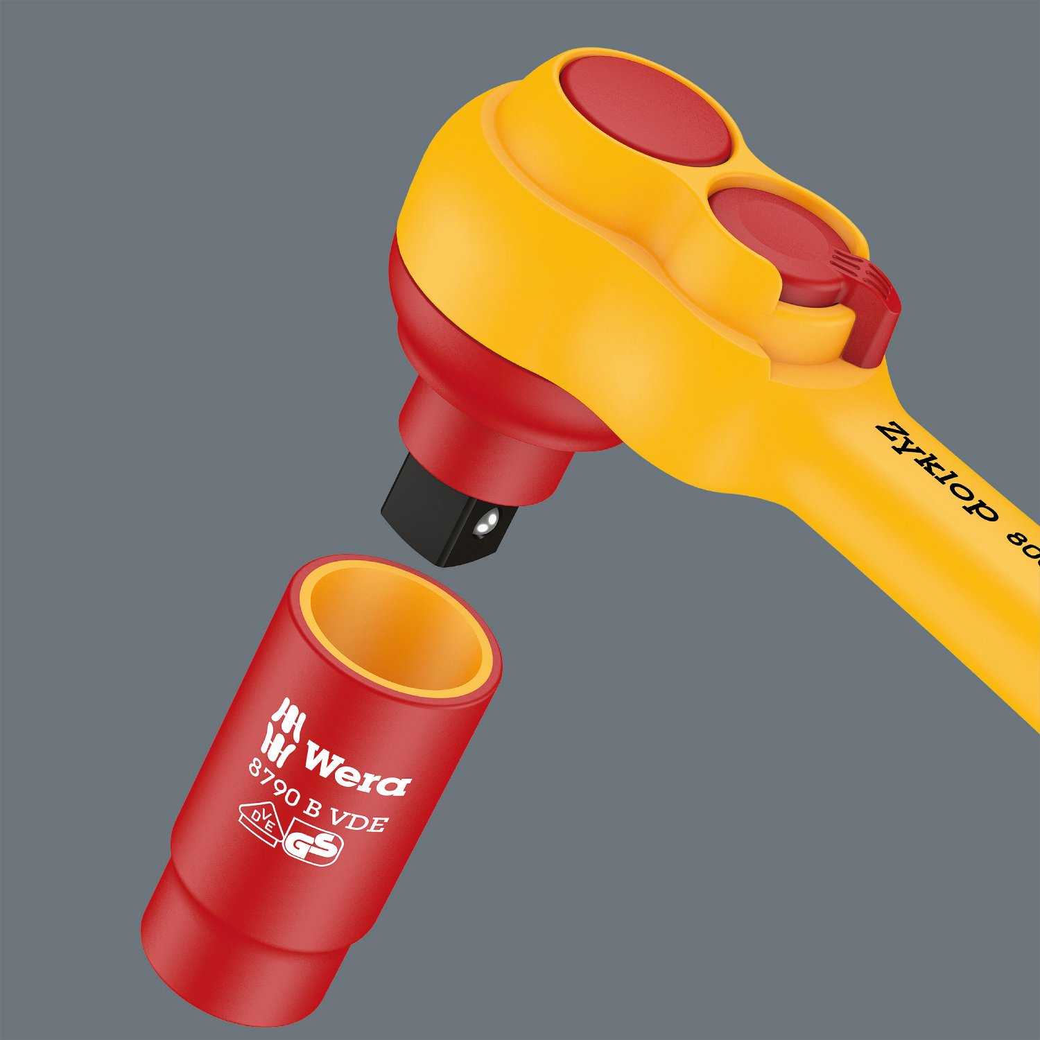 8007 B VDE Insulated Ratchet Wrench with Switch Lever & 3/8