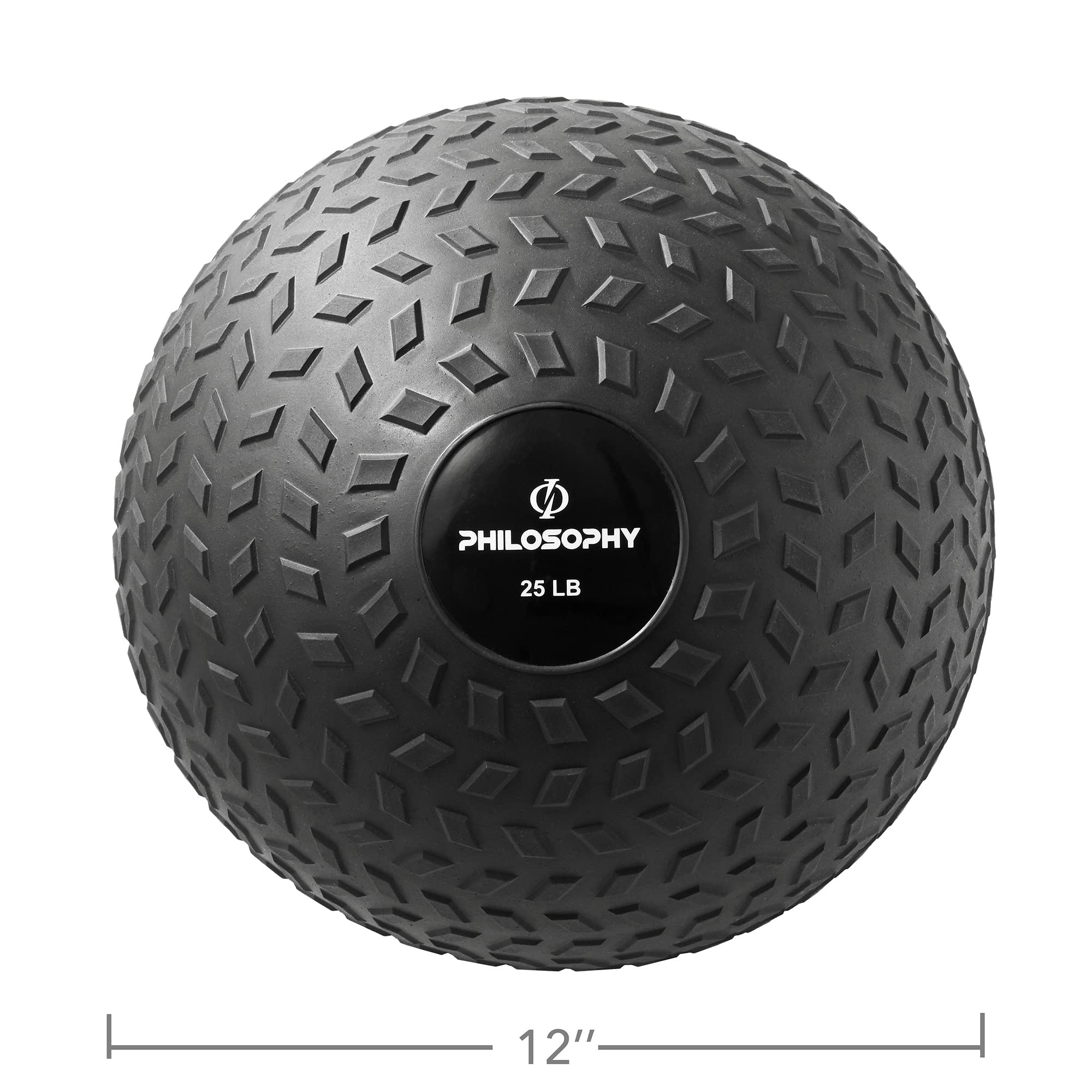 Philosophy Gym Slam Ball - Weighted Fitness Medicine Ball with Easy Grip Tread for CrossFit, Strength Training & Home Workouts