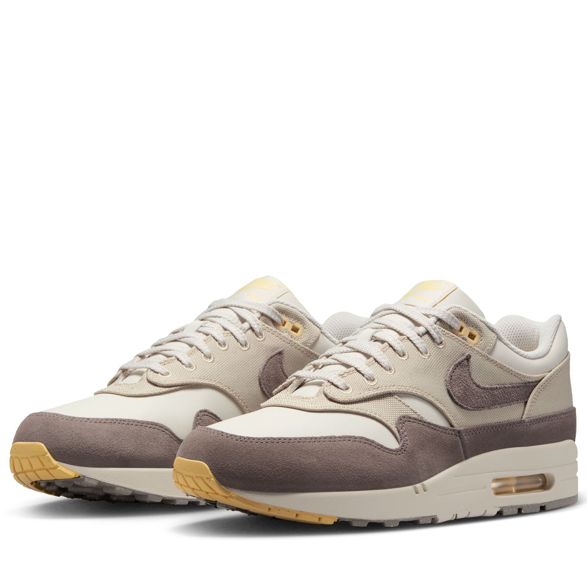 Nike Air Max 1 Premium Running Shoes - Light Bone/Cave Stone - Men's Athletic Sneakers for Casual Wear, Gym & Street Style