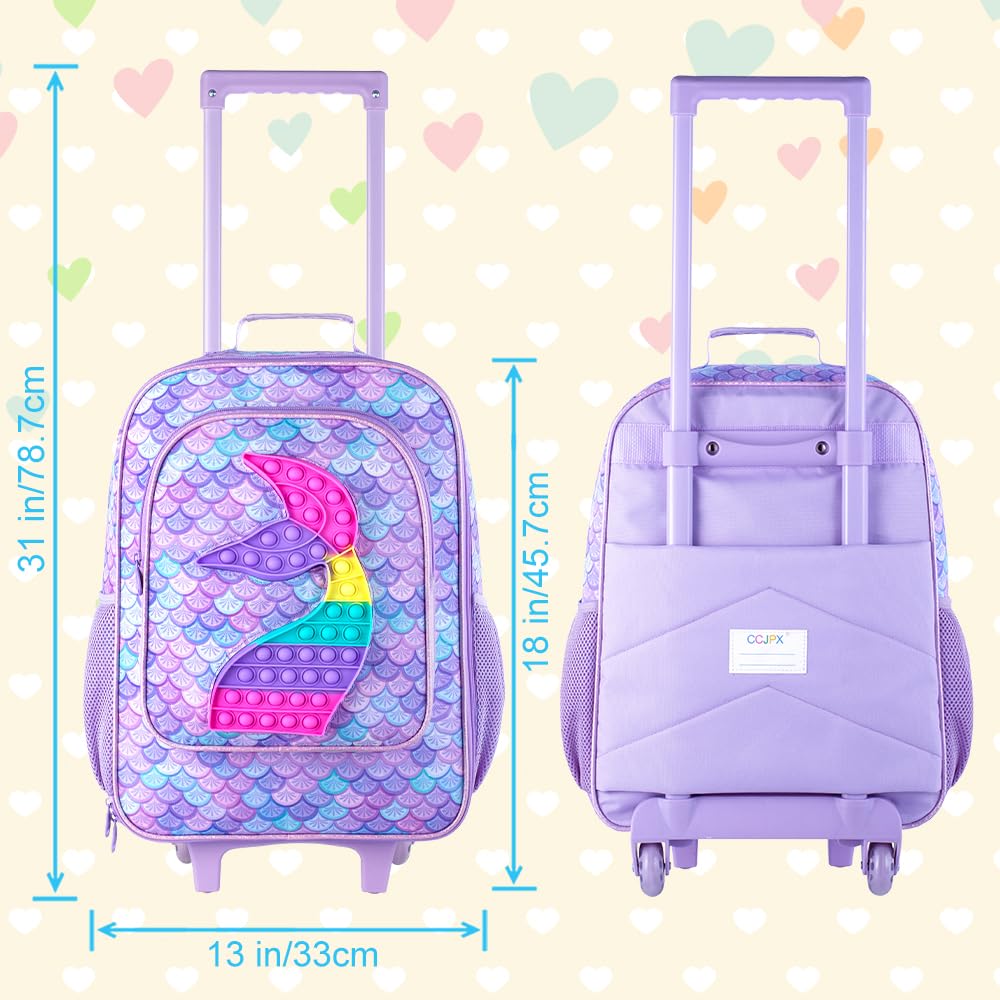 AGSDON Kids Luggage with Rolling Wheels - Cute Travel Suitcase for Boys & Girls, Toddler Carry-On Bag for Airplane, Road Trips & Family Vacations