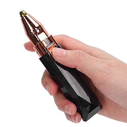 2 in 1 Electric Eyebrow Trimmer for Women & Men - Precision Eyebrow, Lip & Facial Hair Remover Tool with Battery - Portable Hair Shaver for Smooth Skin at Home & Travel