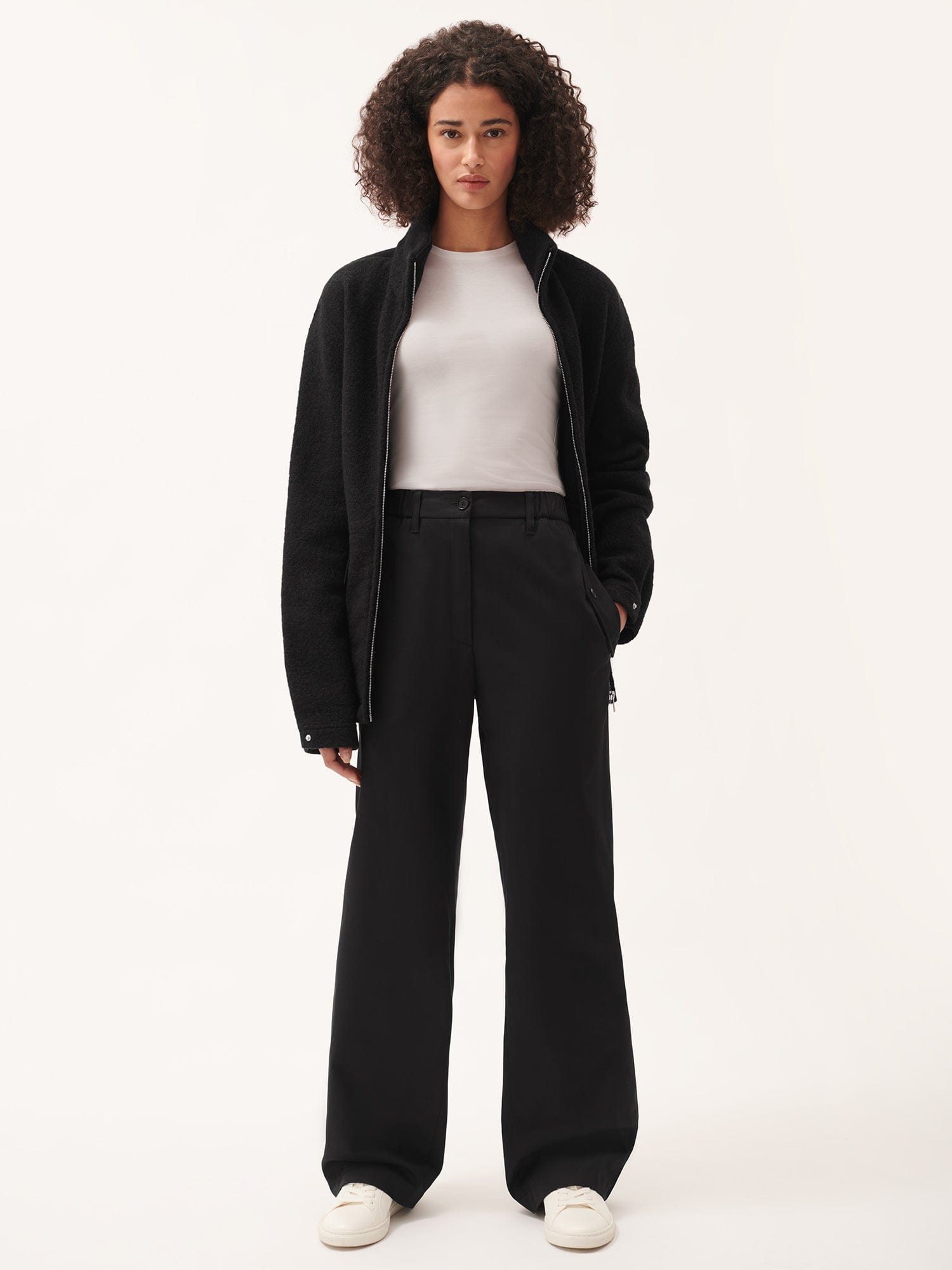 Women's DNA Straight Leg Trousers - Black Stretch Work Pants for Office, Business Casual & Everyday Wear