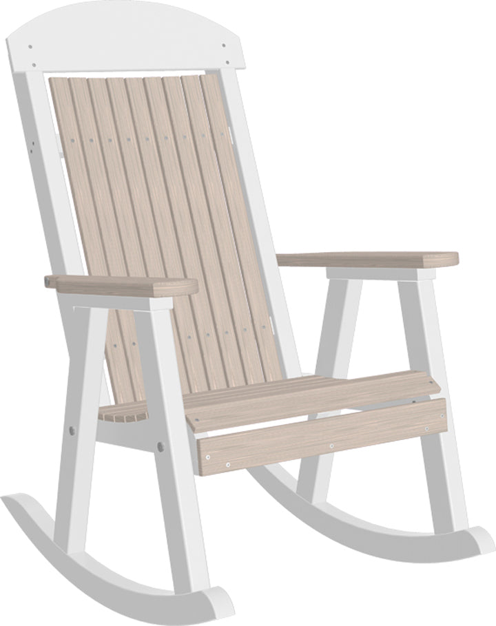 LuxCraft Premium Wooden Porch Rocking Chair - Comfortable Outdoor Rocker for Patio, Garden & Deck Relaxation