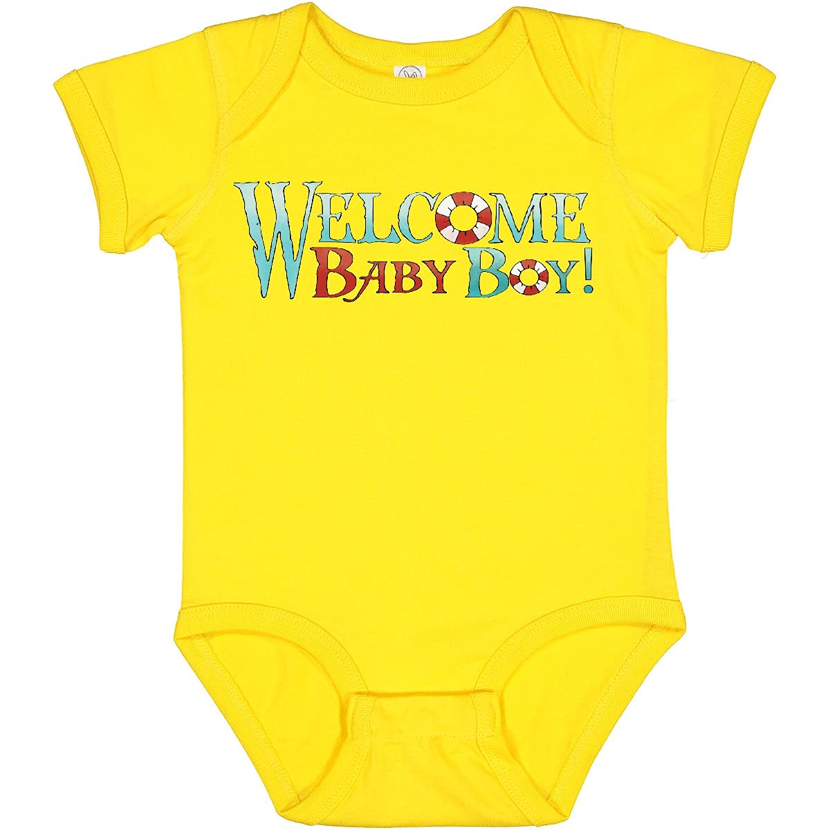 Inktastic Nautical Welcome Baby Boy Bodysuit - Cute & Comfortable Newborn Outfit for Boys, Baby Shower Gift, Photo Shoot & First Birthday
