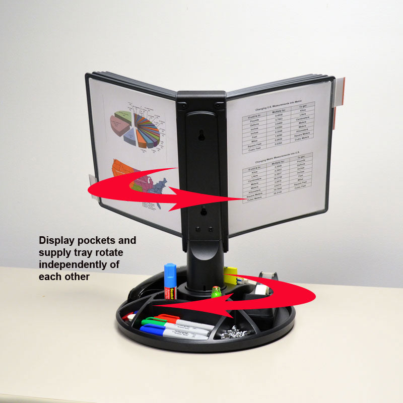 SpinFile™ 10-Pocket Desktop Document Organizer - Premium File Folder for Office, Home & School - Perfect for Bills, Receipts, Important Papers & Office Organization
