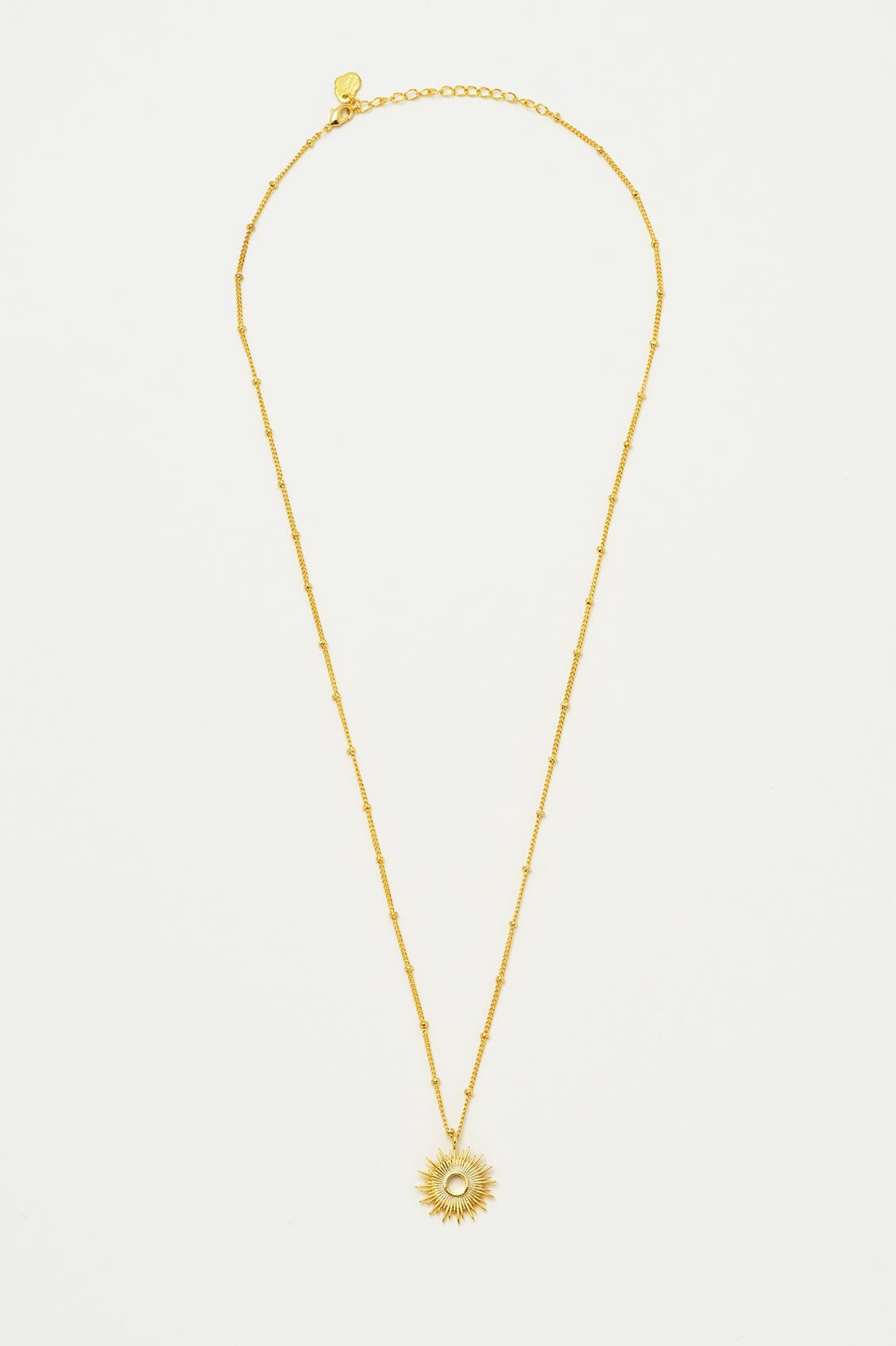 Full Sunburst Necklace - Elegant Gold Plated Pendant Jewelry for Women | Perfect for Parties, Weddings & Everyday Wear