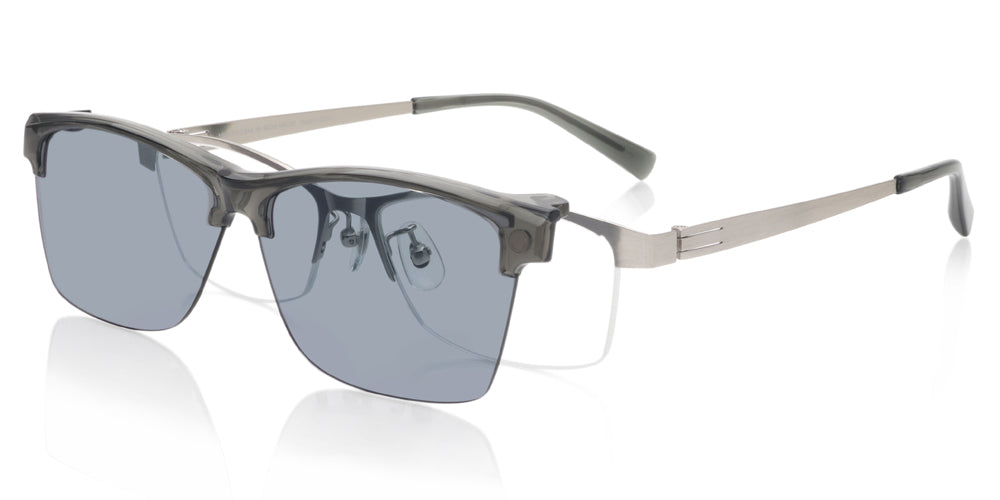 JINS Switch Flip Up Polarized Sunglasses 078 96 - UV Protection & Anti-Glare for Driving, Outdoor Sports & Daily Wear