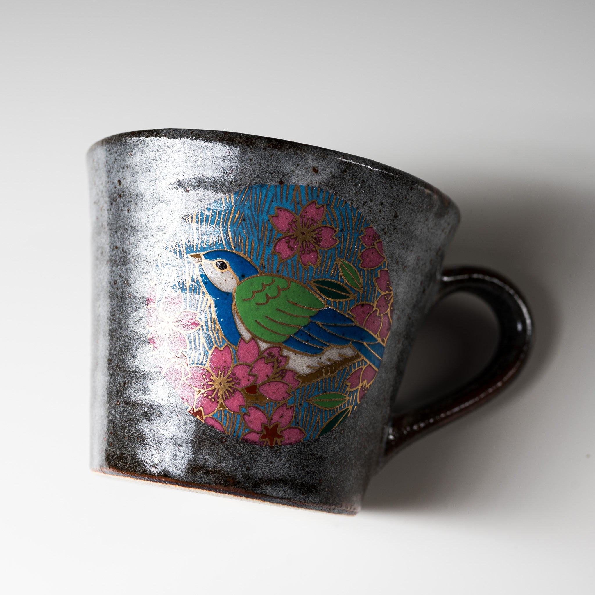 Kutani Ware Japanese Ceramic Mug Cup - Handcrafted Spring Design, Traditional Japanese Tea Cup for Home, Office & Gifts | Perfect for Green Tea, Coffee & Hot Beverages