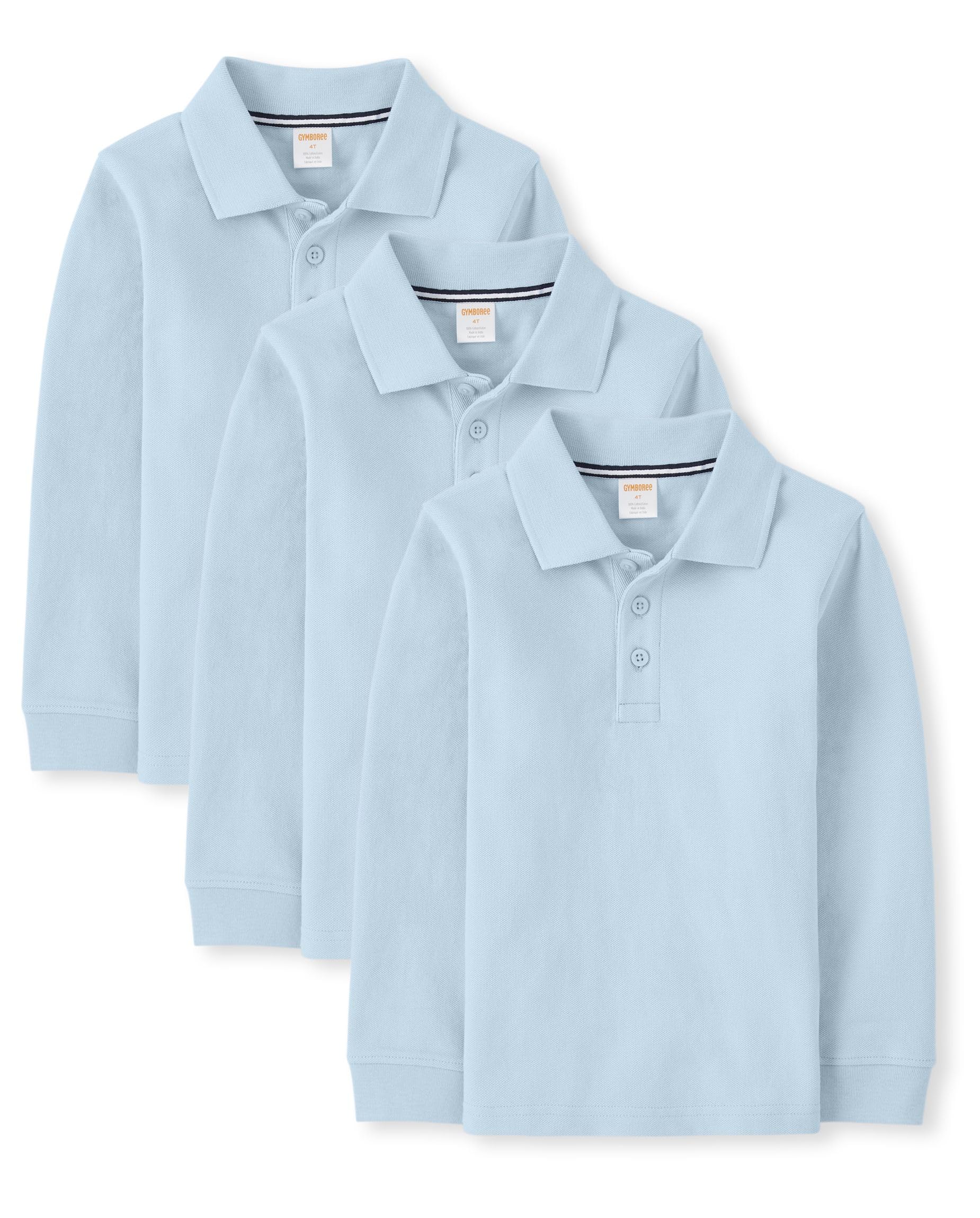 Gymboree Boys' and Toddler Long Sleeve Polo Shirt - Soft Cotton Casual Top for Kids | Perfect for School, Playdates & Family Outings