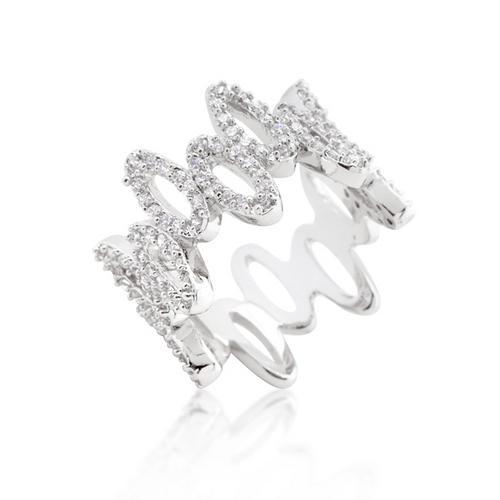 Elegant Cubic Zirconia Oval Fashion Ring for Women - Sterling Silver Statement Jewelry for Parties, Weddings & Everyday Wear