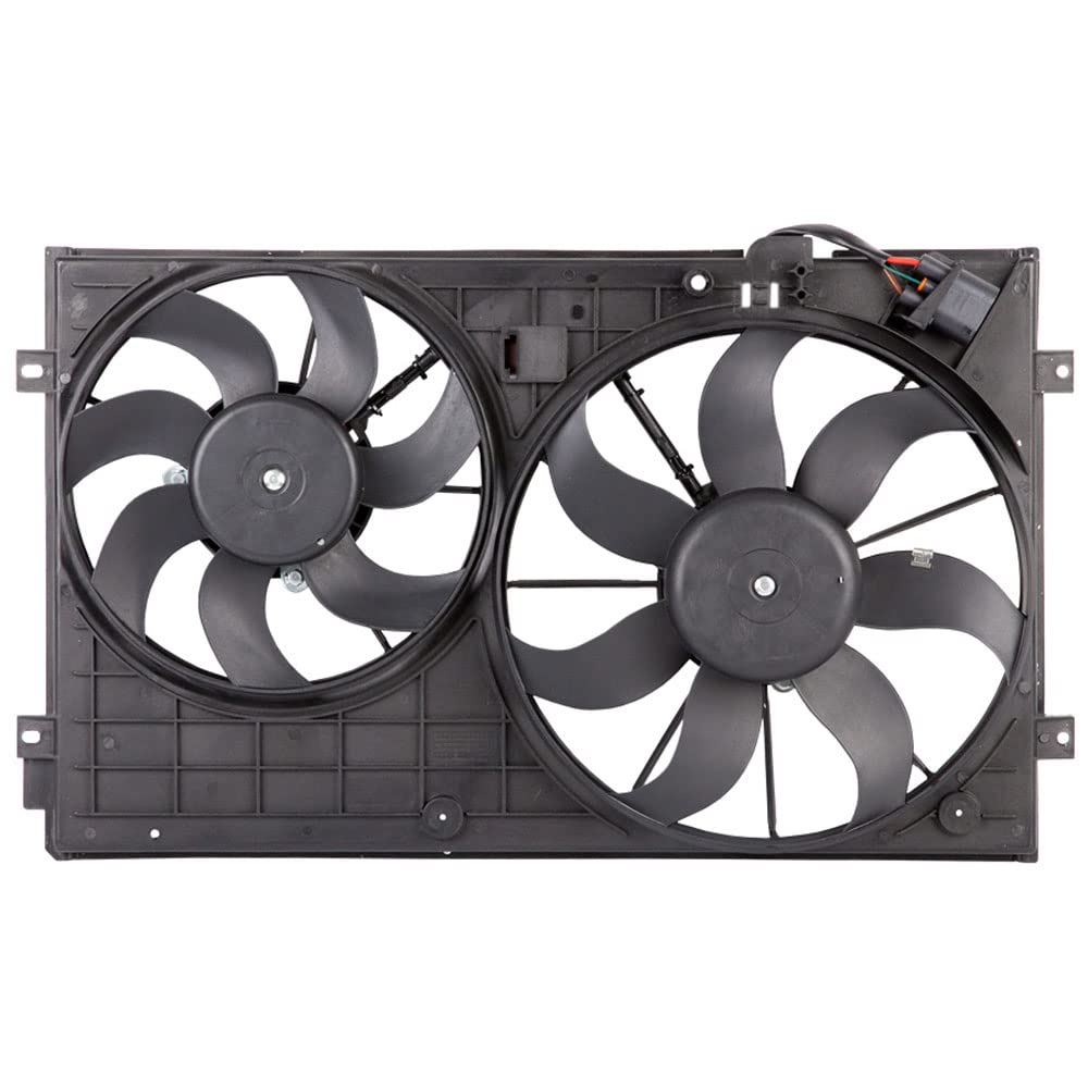 Dual Cooling Fan Assembly for Volkswagen VW Golf Jetta Rabbit Passat CC & New Beetle - OEM Replacement Part 19-20898AN - Perfect for Engine Cooling & Overheating Prevention - BuyAutoParts