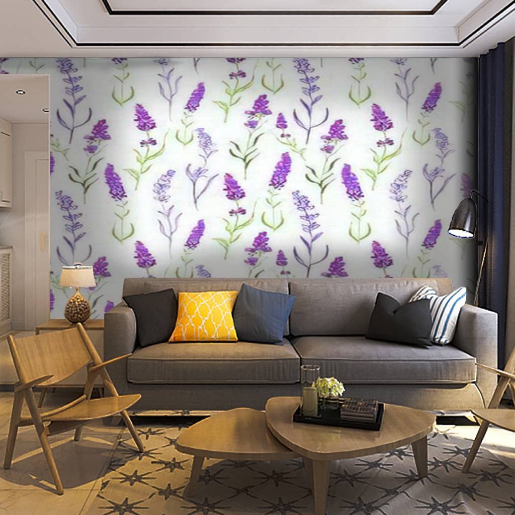 Self-Adhesive Watercolor Floral Wallpaper Mural - Peel & Stick Wildflower Wall Decal for Living Room, Bedroom & Wedding Decor | Removable Home Craft Sticker for Easy DIY Wall Art