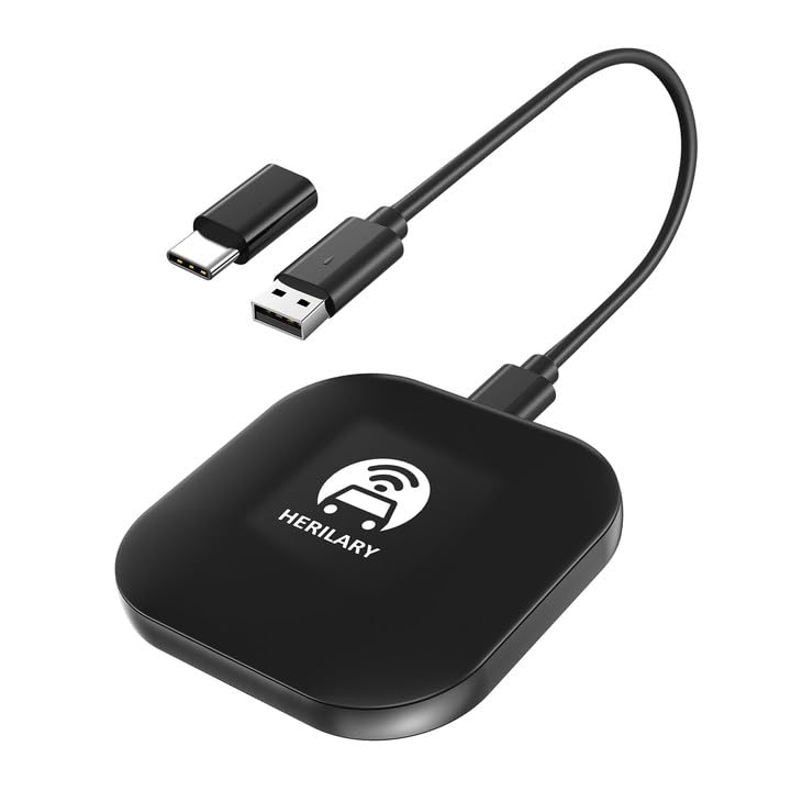 Wireless CarPlay Adapter for iPhone - Bluetooth Plug & Play CarPlay Dongle for Wired Cars | Seamless Music, Maps & Calls | Perfect for Commuting, Road Trips & Daily Driving