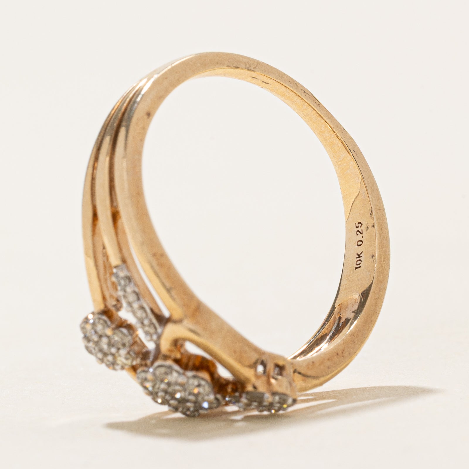 Michael Hill Diamond Floral Ring | 0.25 Carat Total Weight | Size 7.5 | Elegant Gift for Anniversary, Engagement & Special Occasions