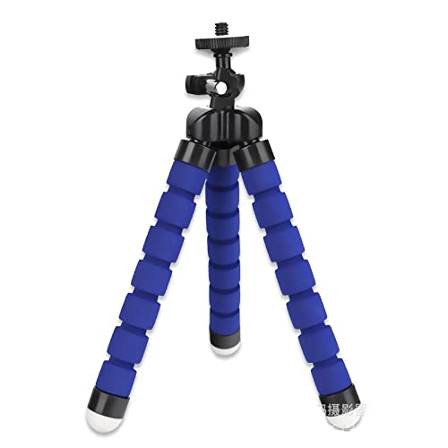 RajoNN Flexible Octopus Tripod Stand with Sponge Grip - Adjustable Phone Holder for Live Streaming, Vlogging & Photography - Compatible with Smartphones & Mini Cameras (Black, No Clip) - Perfect for Travel, YouTube & Social Media Content Creation