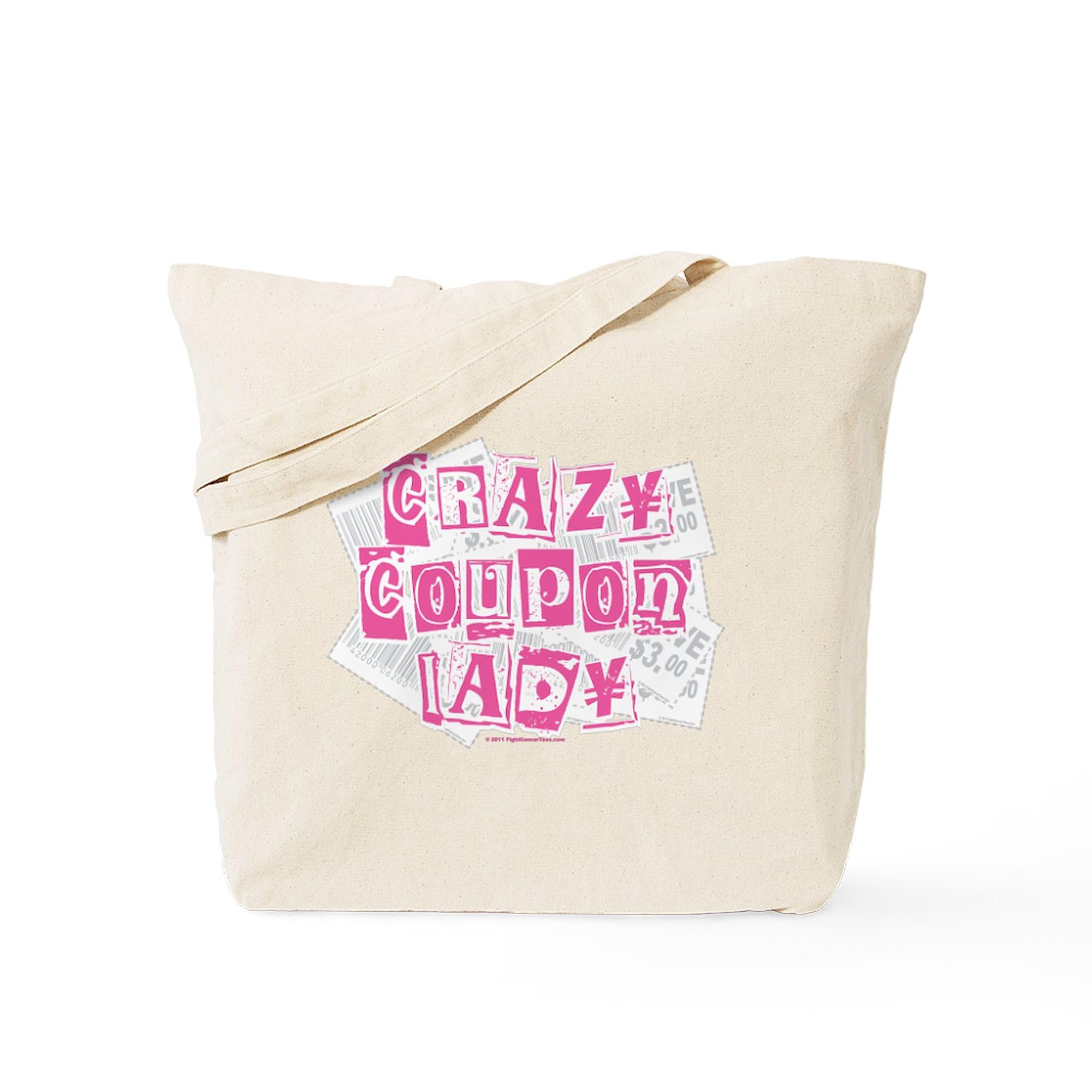 Crazy Coupon Lady Tote Bag - Natural Canvas Reusable Shopping Bag for Groceries, Beach & Everyday Use | Eco-Friendly & Durable