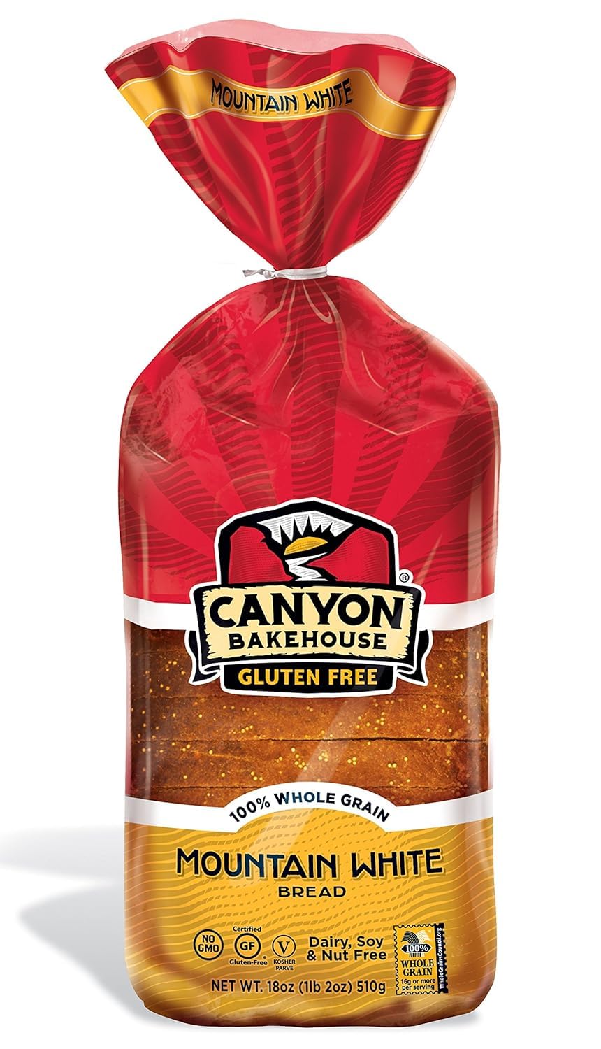 Canyon Bakehouse Gluten Free Sliced Mountain White Bread - 6 Pack | Soft, Delicious & Allergy-Friendly Sandwich Bread for Breakfast, Lunch & Snacks | Perfect for Toasting, Sandwiches & French Toast