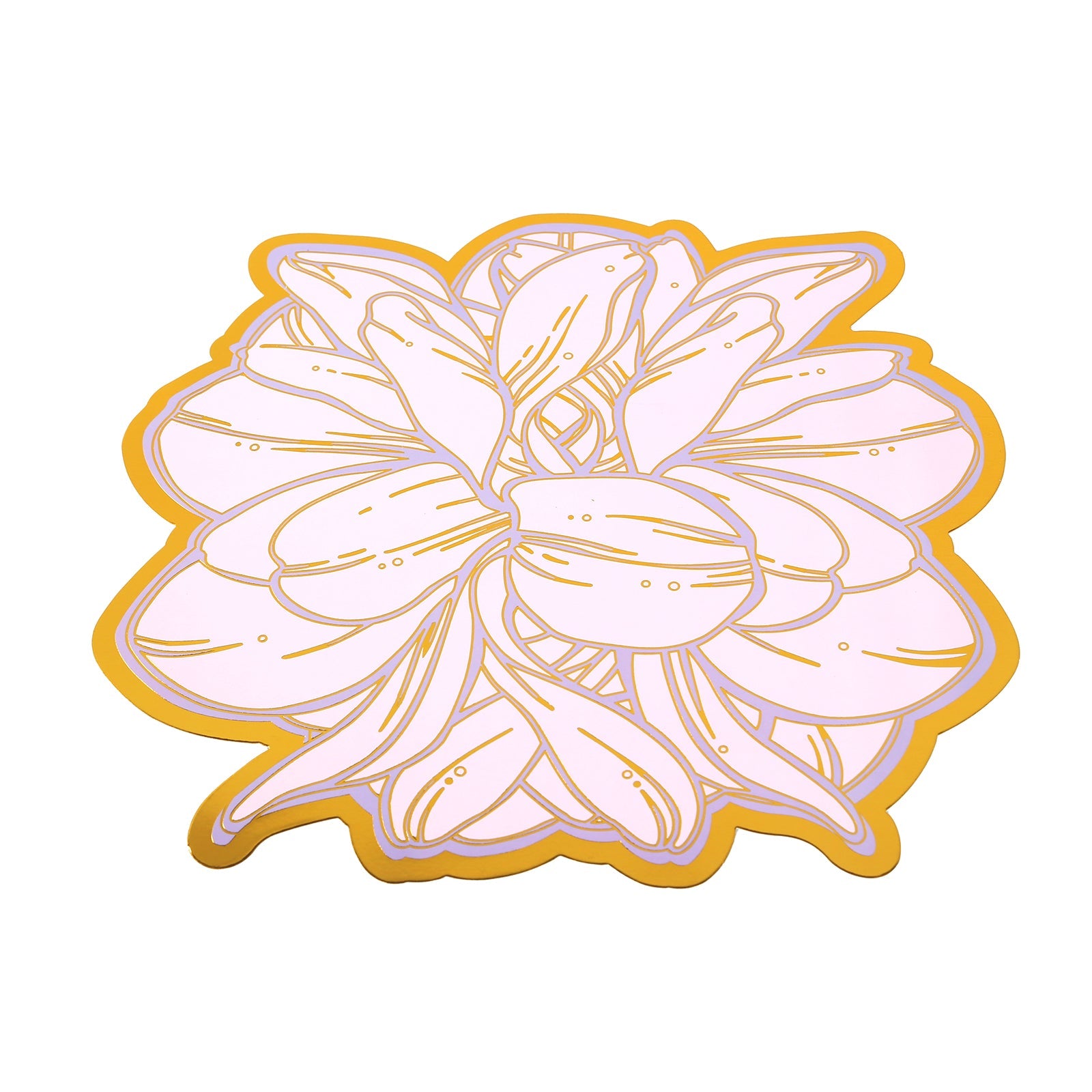 10 Pack Lavender Peony Floral Disposable Table Placemats with Gold Foil Edges - 300GSM Thick Cardboard for Elegant Dinner Parties, Weddings & Family Gatherings (14