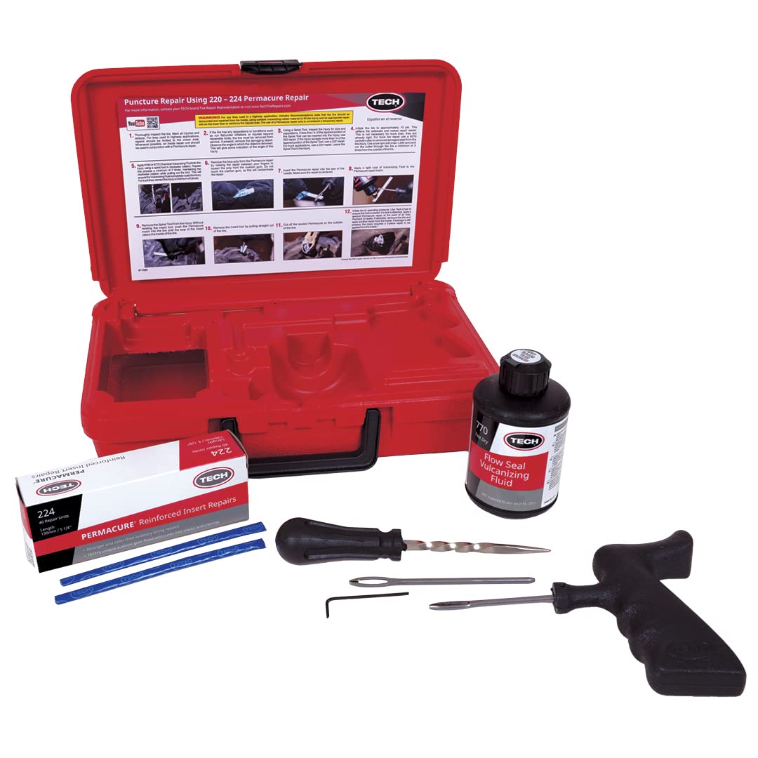 Premium TECH Permacure Truck Tire Plug Kit - 40 Heavy-Duty Plugs for Emergency Flat Tire Repair on Trucks, Tractors & Large Vehicles (Ideal for Off-Road, Construction & Farm Use)