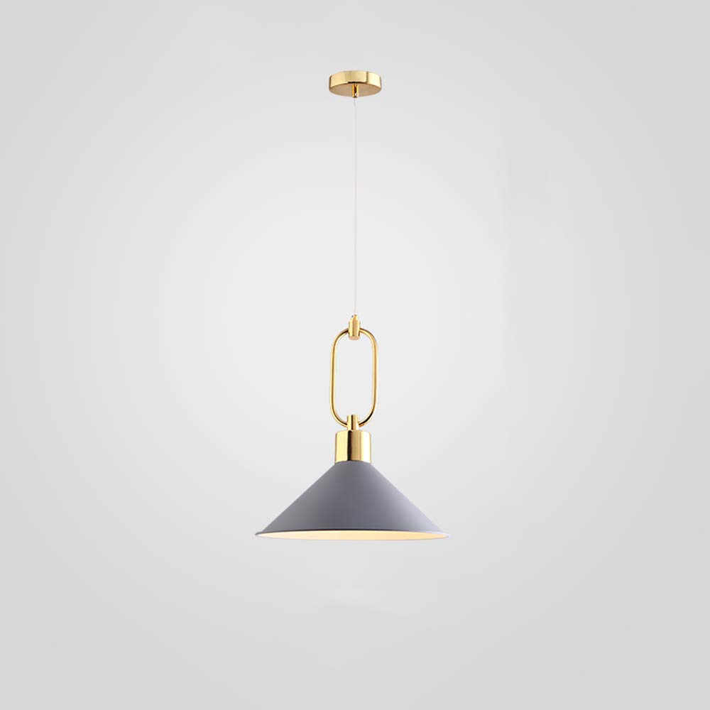 Nordic Modern Pendant Light - Single Head Hanging Lamp with Wrought Iron Design, E27 Socket for Bedroom, Dining Room, Bar or Cafe (Gray) - Perfect for Ambient Lighting Over Kitchen Islands, Breakfast Nooks and Reading Corners