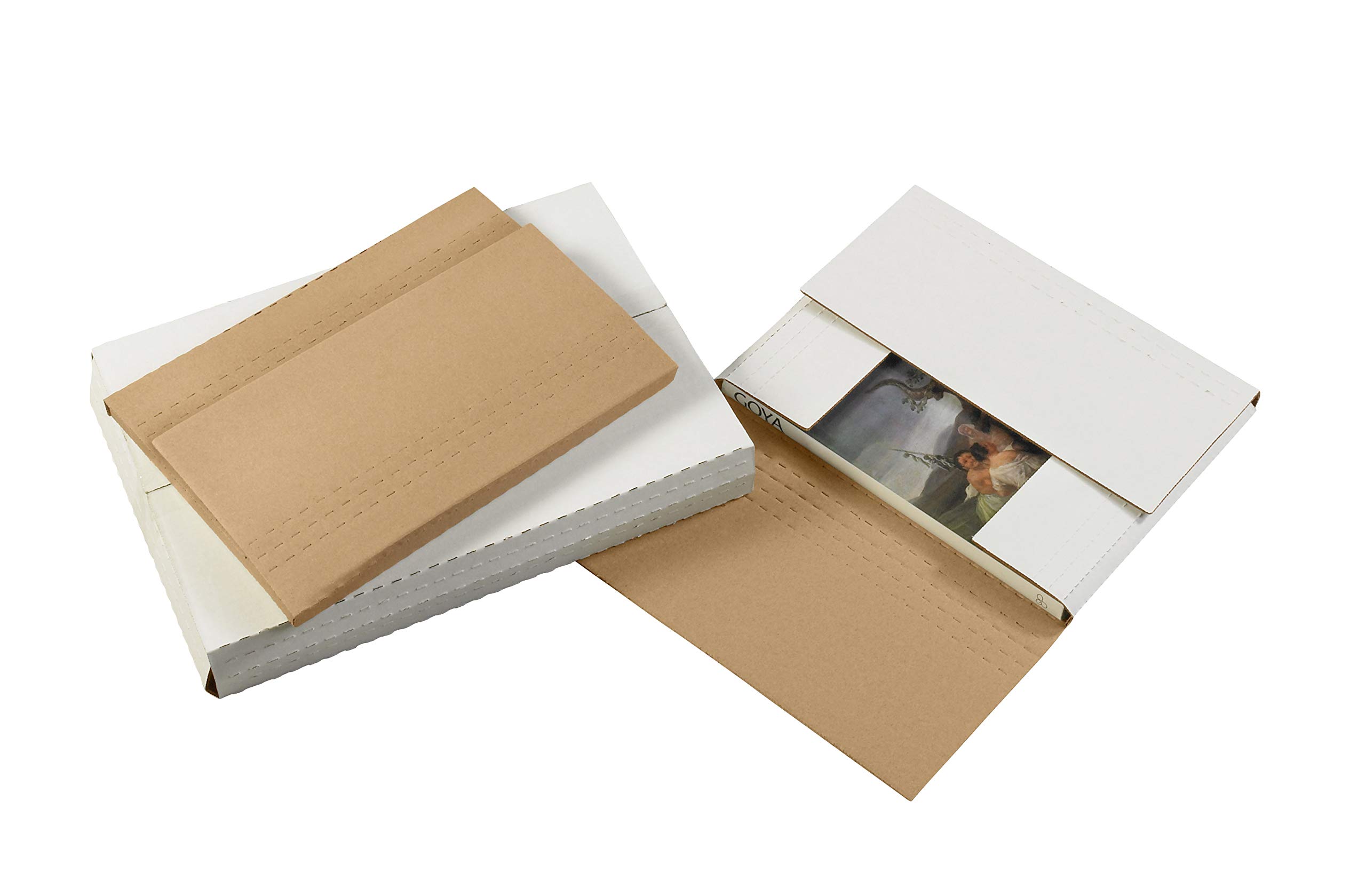 24x24x2 Inch White Easy-Fold Shipping Mailers - Durable Corrugated Cardboard Boxes for Ecommerce, Packing & Mailing | Perfect for Amazon FBA, eBay & Small Business Shipments