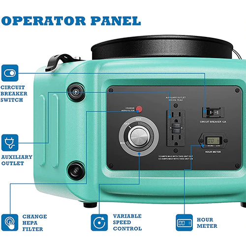 AlorAir PureAiro HEPA Max 770 Air Scrubber with True HEPA Filtration - Professional Air Purifier for Mold Removal, Dust & Allergens - Ideal for Home, Office & Workshop Air Cleaning