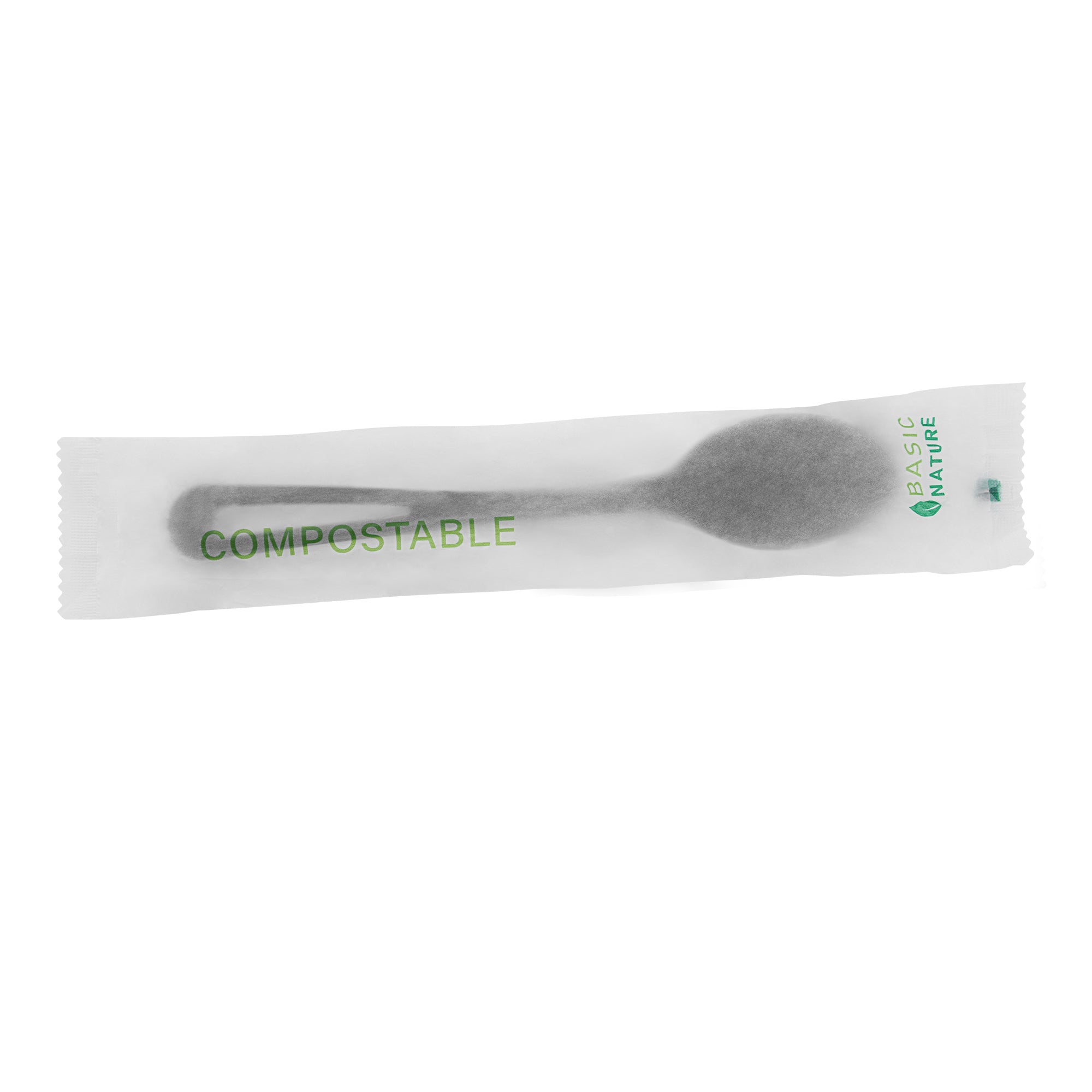 Eco-Friendly Black CPLA Plastic Spoons - Compostable, Heat Resistant (7.5
