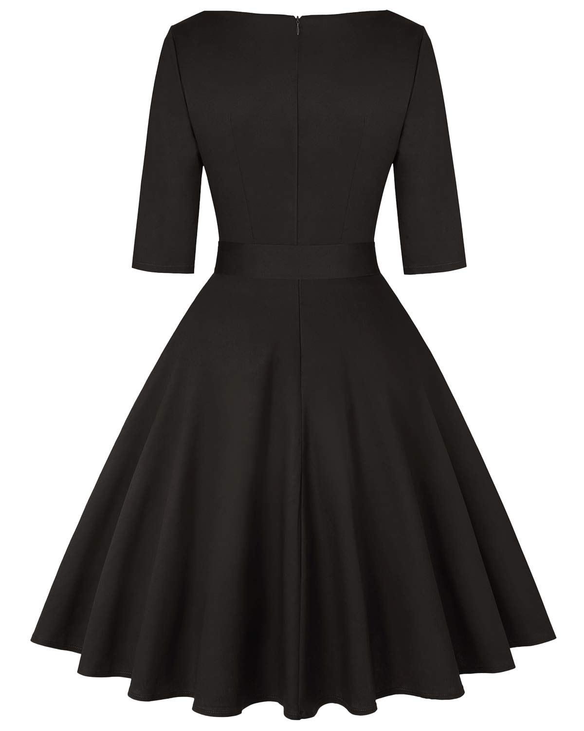 Vintage 1950s Rockabilly Swing Dress for Women - Retro Cocktail Party & Prom Dress with Pockets | Perfect for 50s Themed Parties, Date Nights & Swing Dancing