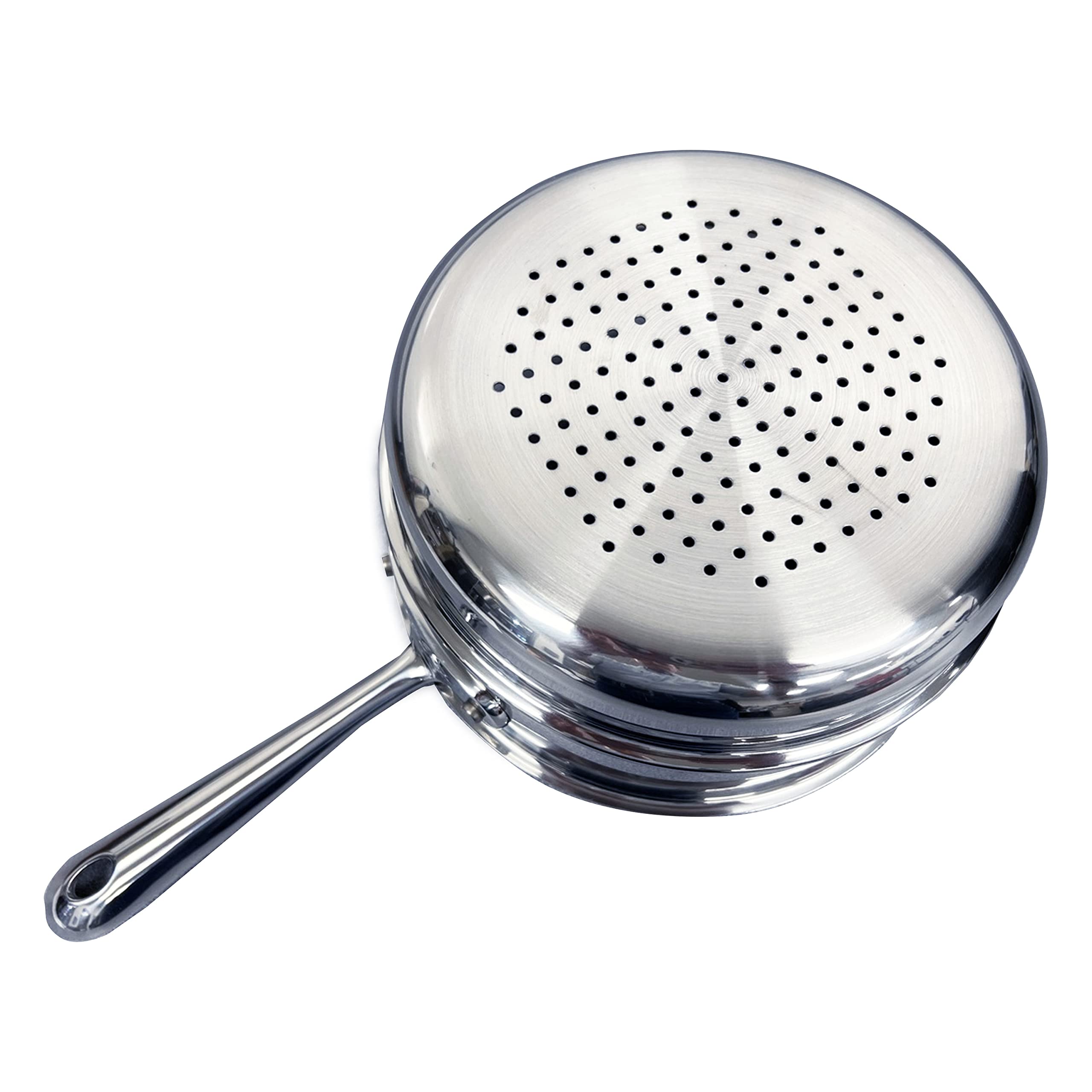 Premium 8-Inch Stainless Steel Steamer Basket - All-Clad Universal Food Steamer for Healthy Cooking | Perfect for Vegetables, Dumplings & Seafood | Stovetop & Induction Compatible