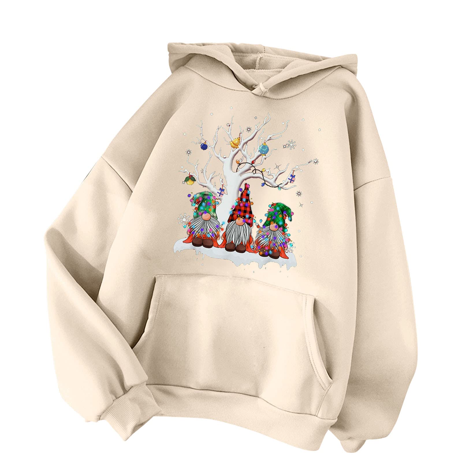 Trendy Women's Long Sleeve Printed Hooded Sweater Shirt - Oversized Casual T-Shirt for Fall & Winter | Perfect for Layering, Streetwear & Everyday Comfort