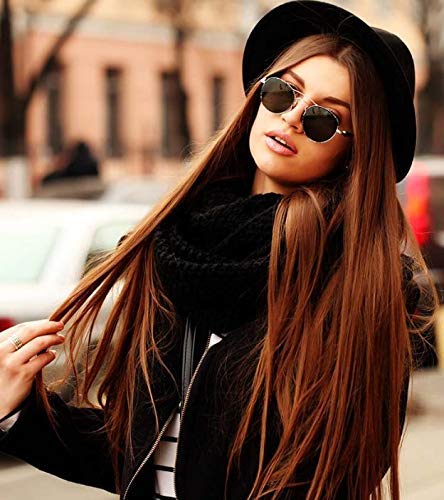 Verbier 2-Piece Brown Hair Extension Streak Set - Clip-In Hair Highlights for Women & Girls | Perfect for Parties, Cosplay & Everyday Styling
