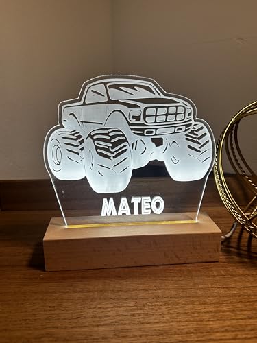Monster Truck LED Custom Name LED Lamp