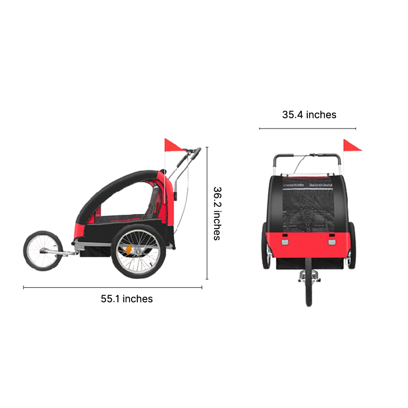 Premium Scooter Trailer for Adults & Kids - Heavy Duty Cargo Carrier with Universal Hitch - Perfect for Groceries, Camping Gear & Beach Outings